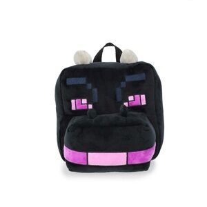 Minecraft Boys Ender Plush Backpack, an 12.5" Black (Ender)